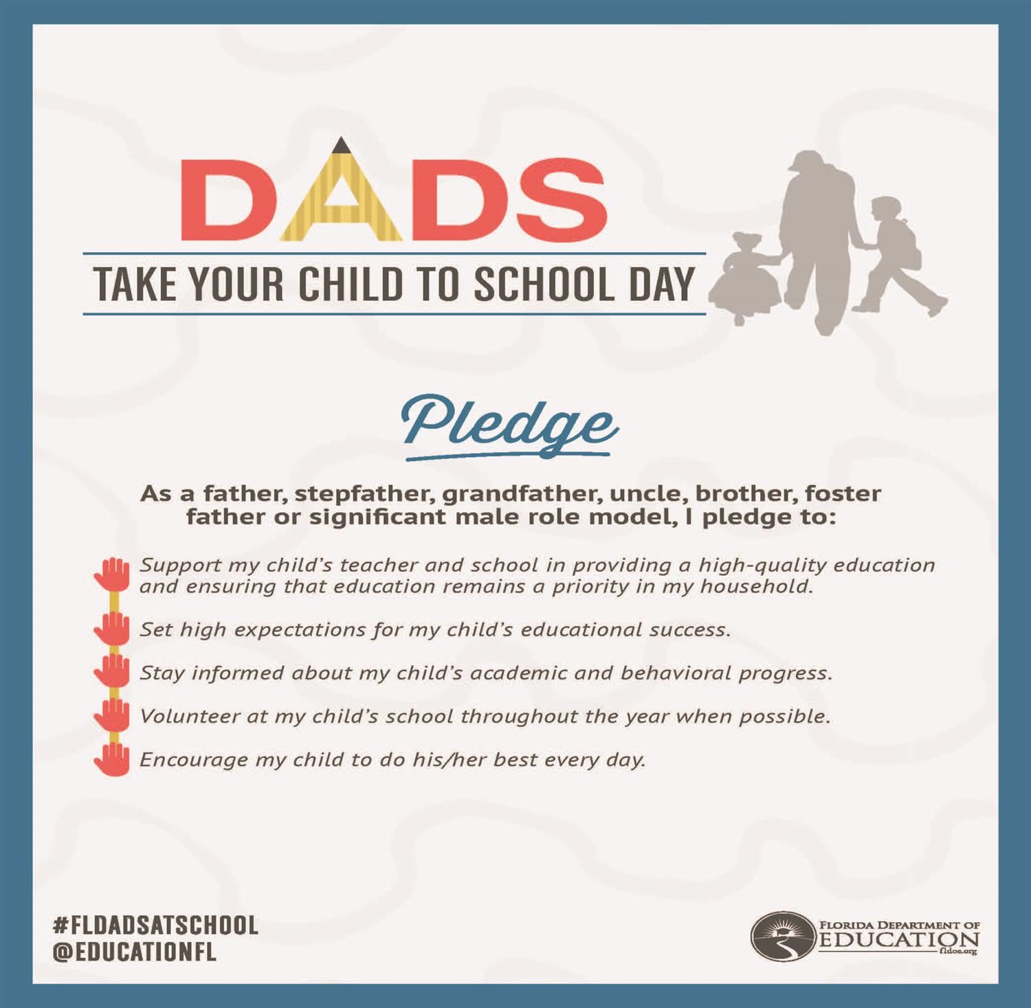 Dad's Take your Child to School Pledge 2025