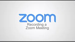  Recording a Zoom Meeting