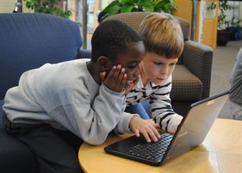 Students Using a Chromebook 